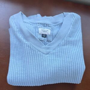 American Eagle Outfitters Light Blue V-Neck Sweater
